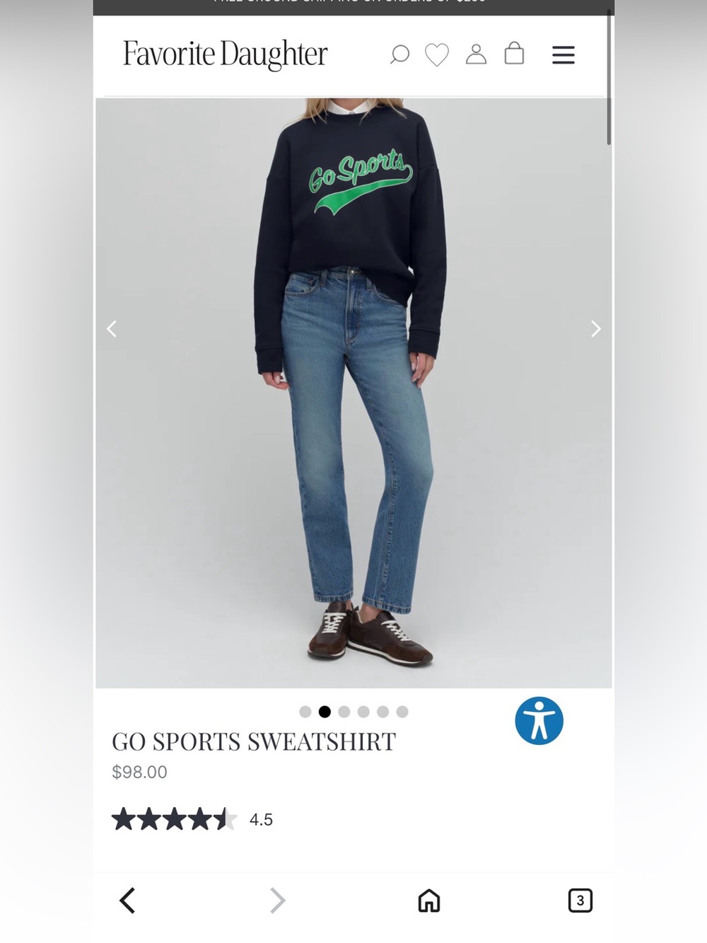 Favorite Daughter Go Sports Sweatshirt NWOT - Picture 3 of 8